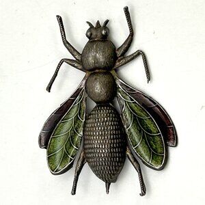 Catherine Popesco France Insect Brooch Large Enamel Figural Bee Wasp